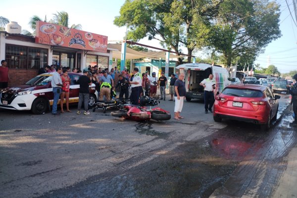 Choque de motocicletas en El Tejar deja a una mujer gravemente herida