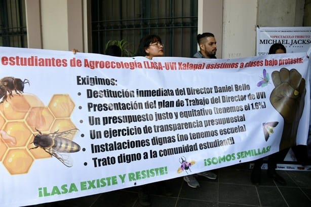 Vuelven las protestas a la Universidad Veracruzana Intercultural en Xalapa; esto exigen