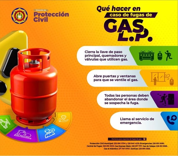 En Xalapa, Protección Civil anuncia capacitación sobre el uso correcto de gas L.P. 