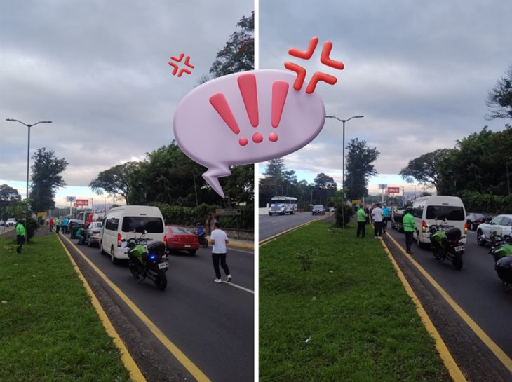 Carambola de autos colapsa circulación vehicular en avenida Lázaro Cárdenas de Xalapa