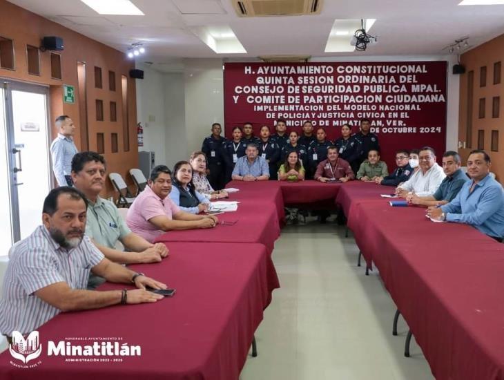 Celebran en Minatitlán la Quinta Sesión Ordinaria del Consejo de Seguridad Pública Municipal y Comité de Participación Ciudadana