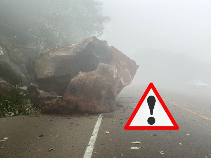 ¡Cuidado! Derrumbe en la autopista Orizaba-Puebla provoca cierre parcial