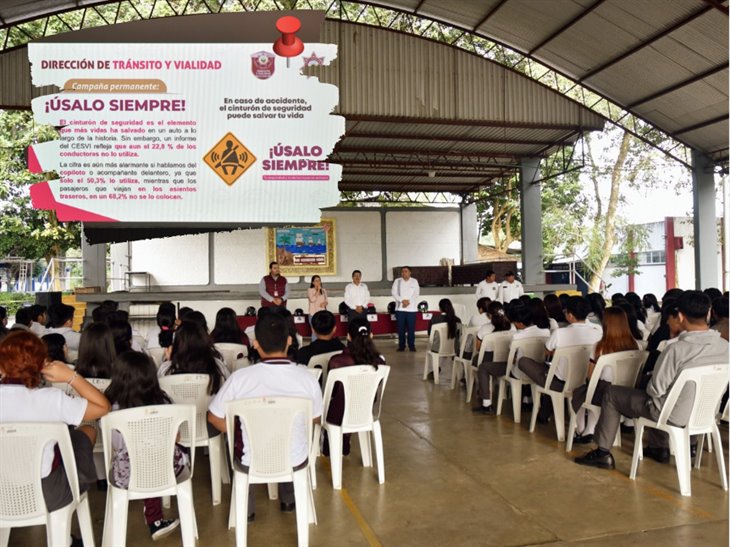 Con taller, promueven la educación vial en bachillerato de Misantla 