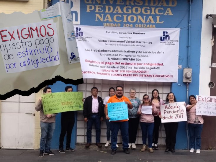 Por segundo día consecutivo protestan trabajadores de la UPN Orizaba 304 por falta de pagos