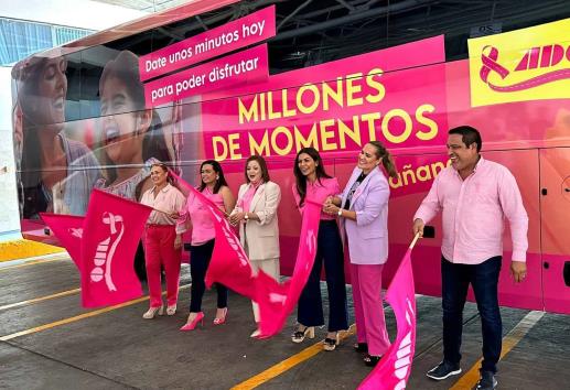 Dan inicio de actividades por el mes rosa en la terminal de ADO Veracruz