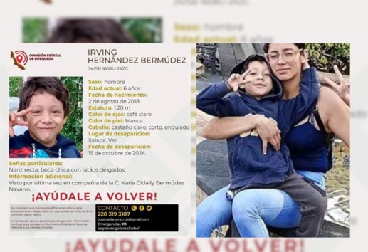 Desaparecen madre e hijo en Xalapa: ¿dónde están Karla e Irving?