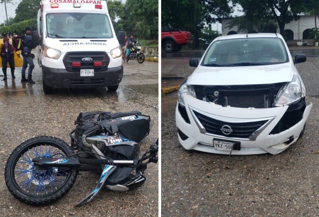 Accidente en Cosamaloapan deja a dos menores heridos