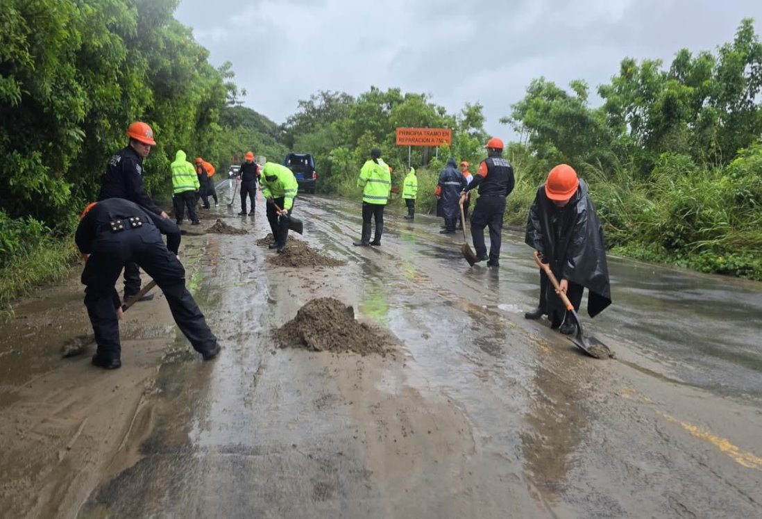 Activan Plan Tajín en carretera Costera del Golfo por intensas lluvias en Veracruz