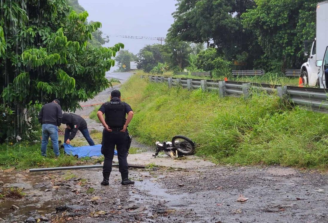 Trágico accidente en Tlapacoyan, motociclista pierde la vida