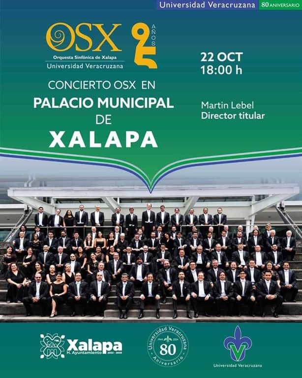 Invitan a concierto de la Orquesta Sinfónica de Xalapa en el Palacio Municipal