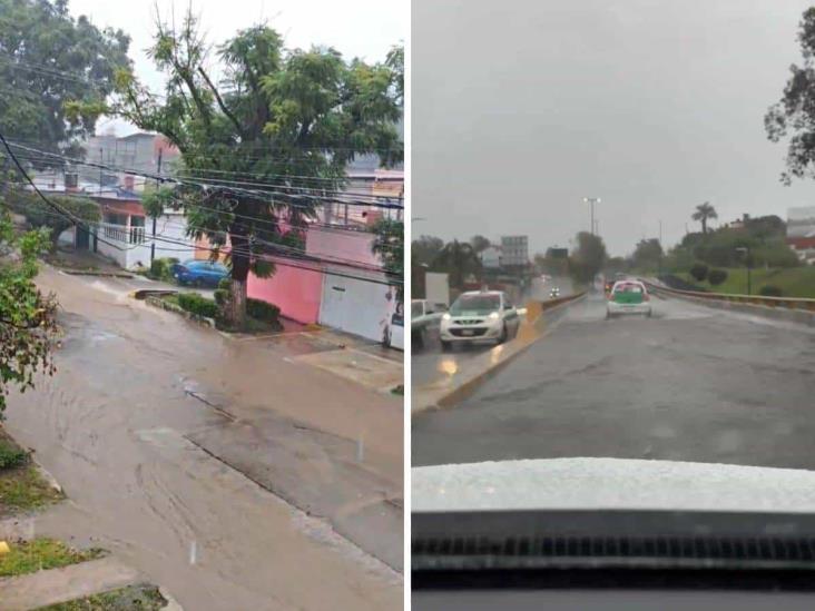 Por lluvias intensas, inundaciones parciales y deslizamientos de tierra en Xalapa