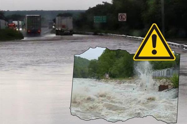 ¡Atención! Autopista La Tinaja-Cosoleacaque, cerrada por desbordamiento de río