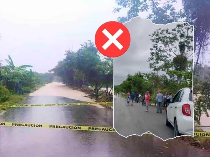 ¡Atento! Cierran carretera Misantla-Nautla por aumento en el nivel del río