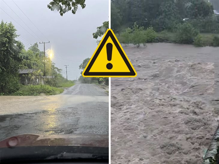 Intensas lluvias causan inundaciones en comunidades de Misantla