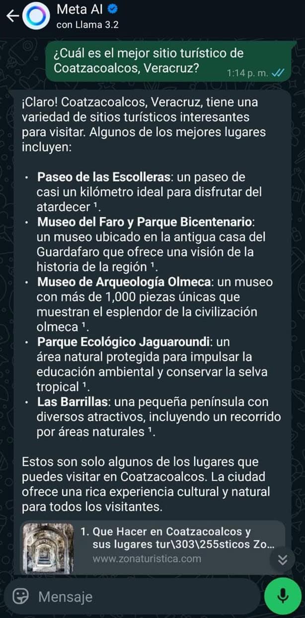 Este es el mejor sitio turístico de Coatzacoalcos, según la Inteligencia Artificial