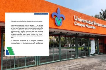 Suspenden clases presenciales en la UV por intensas lluvias en Veracruz y Boca del Río