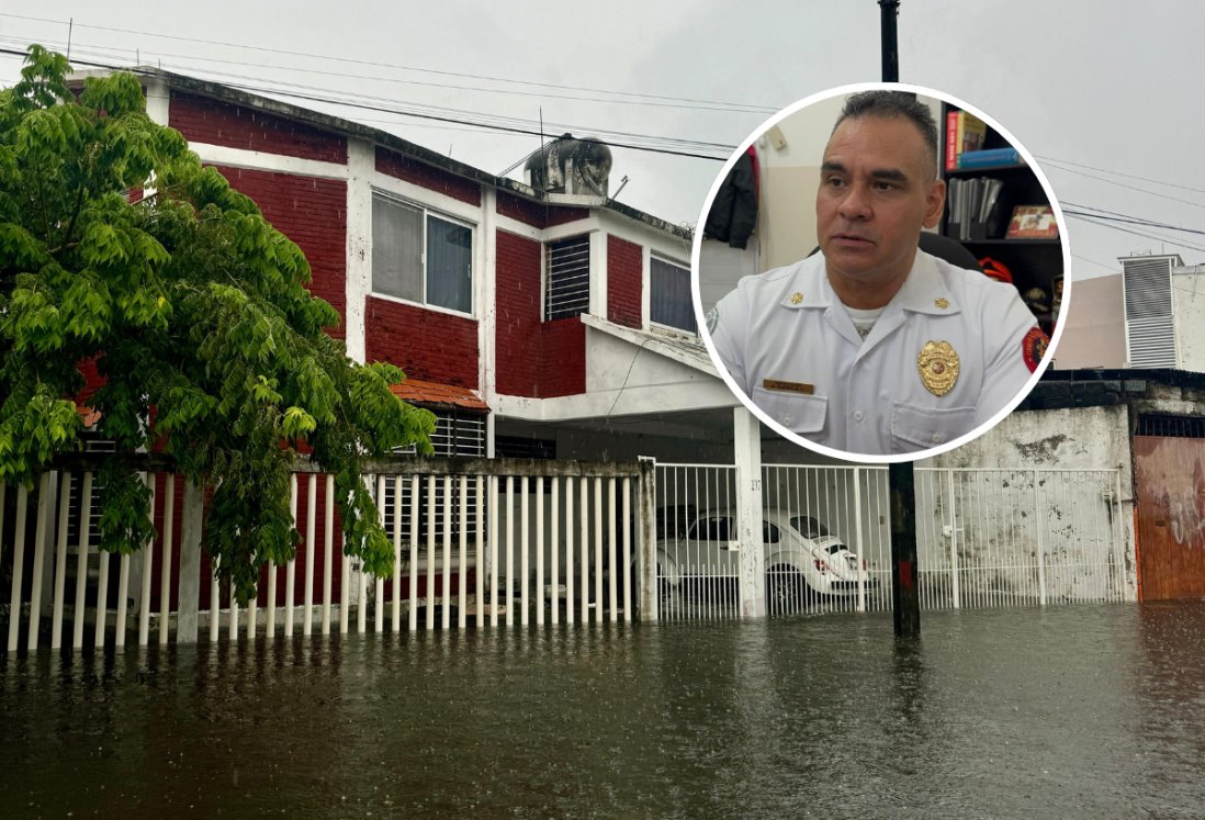 Algunas familias no quisieron abandonar sus casas inundadas en Veracruz: PC