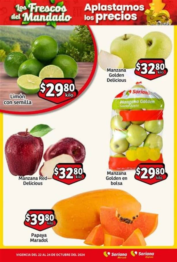 Estas son las ofertas del Martes y miércoles del Campo en Soriana para el 22 y 23 de octubre