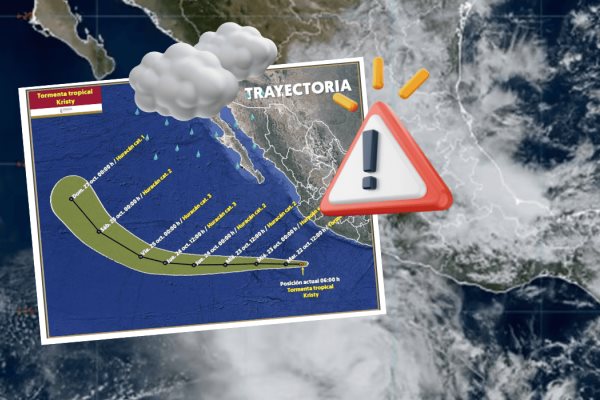 Tormenta tropical Kristy: Esta sería su trayectoria hoy 22 de octubre y estados afectados