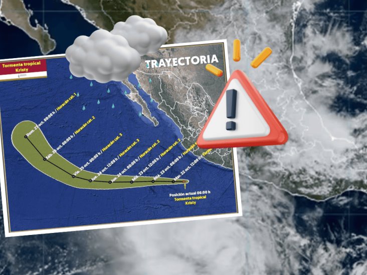 Tormenta tropical Kristy: Esta sería su trayectoria hoy 22 de octubre y estados afectados