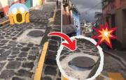 ¡Qué susto! Registro subterráneo de CFE explota en el centro de Xalapa, ¿cómo pasó?