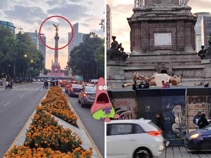 ¿Se cayó el Ángel de la Independencia? Imágenes causan alarma en redes sociales