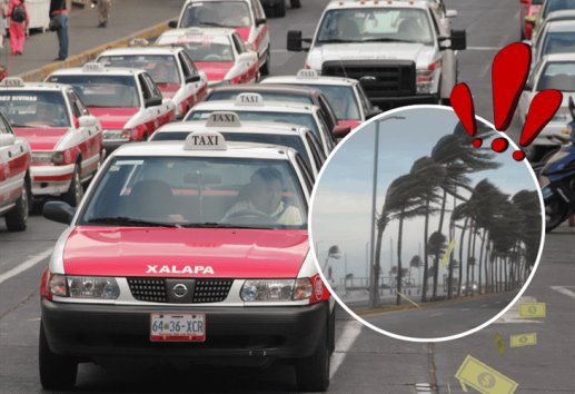 ¡Ojo! esta es la tarifa de los taxis en Veracruz durante los días de lluvia