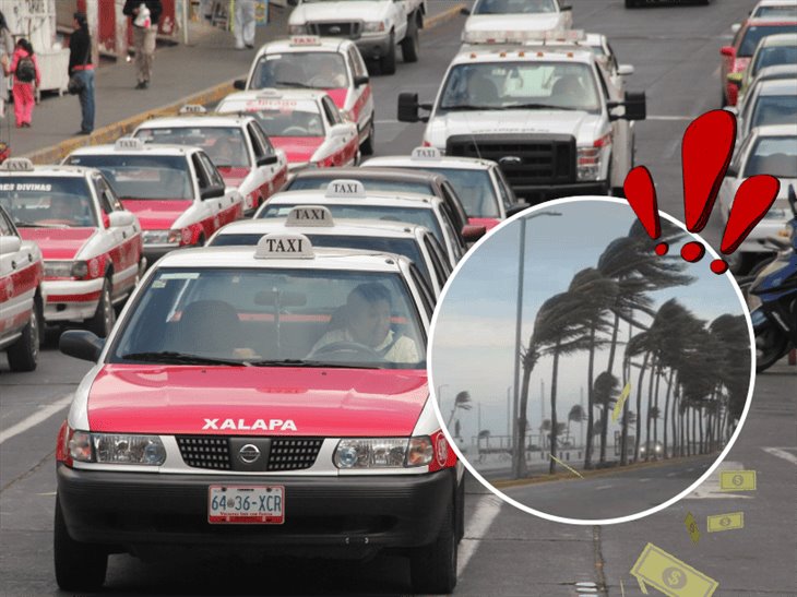 ¡Ojo! esta es la tarifa de los taxis en Veracruz durante los días de lluvia