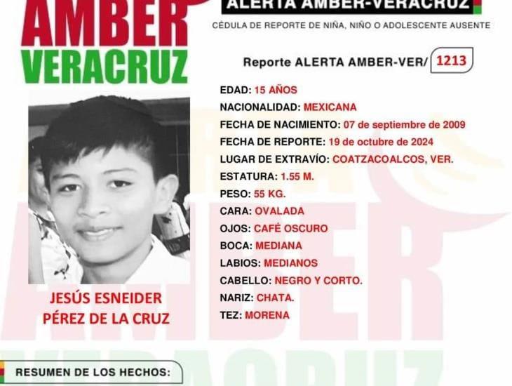 Activan alerta amber por menor de 15 años desaparecido en Coatzacoalcos