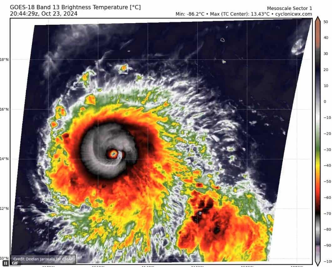 Huracán Kristy sube a categoría 4; esta es su nueva trayectoria