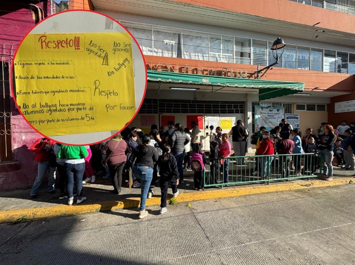 Toman primaria Manuel M. Gutiérrez de Xalapa; denuncian agresiones por parte de alumna y sus tutores