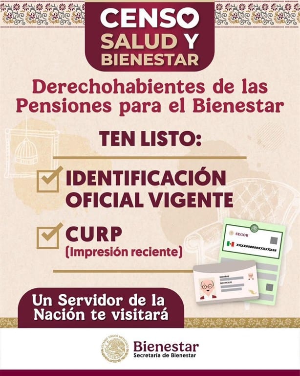 Avanza en Veracruz el registro a la Pensión Mujeres Bienestar, de 63 a 64 años