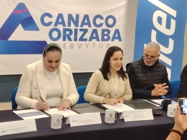 Afiliados a Canaco Orizaba tendrán tarifas preferenciales con Telcel, tras firma de convenio