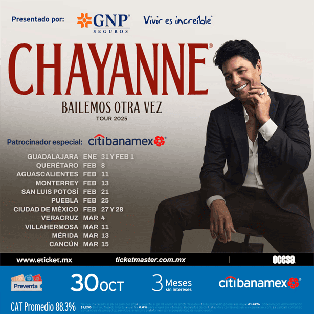 Concierto de Chayanne en Veracruz: Esto costarían los boletos