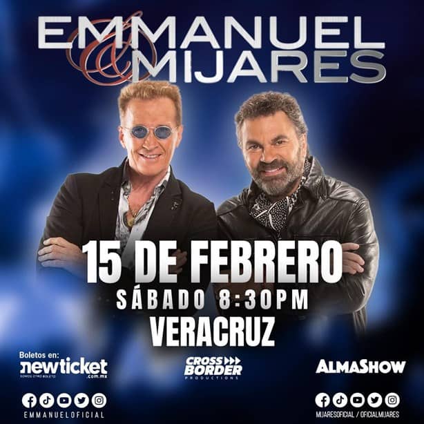 Emmanuel y Mijares regresan a Veracruz con su Twor Amigos