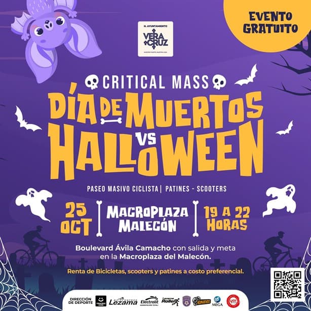 Invitan al Paseo Masivo Ciclista Critical Mass "Día de Muertos vs Halloween"