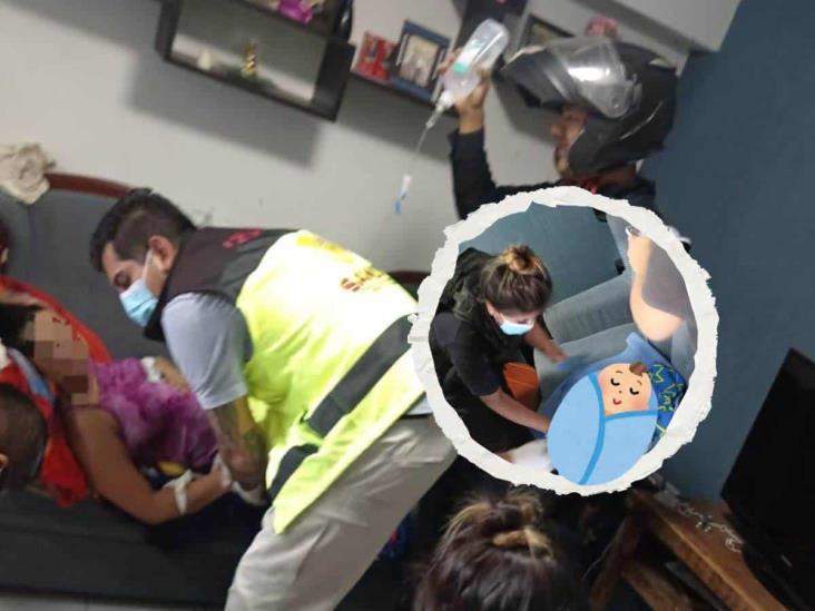 ¡Cayó de sorpresa! En Xalapa, atienden a mujer que dio a luz en su propia casa