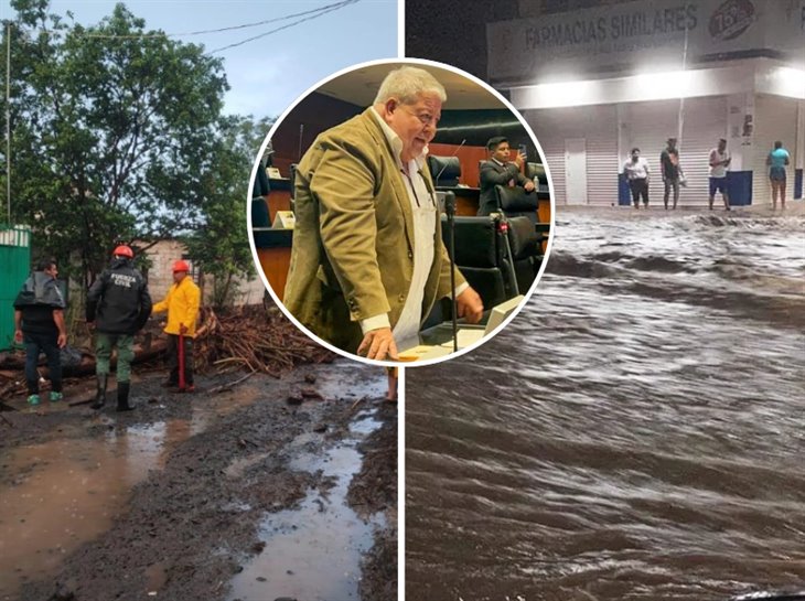 Manuel Huerta pide al Gobierno de Veracruz intensificar apoyo a damnificados por lluvias