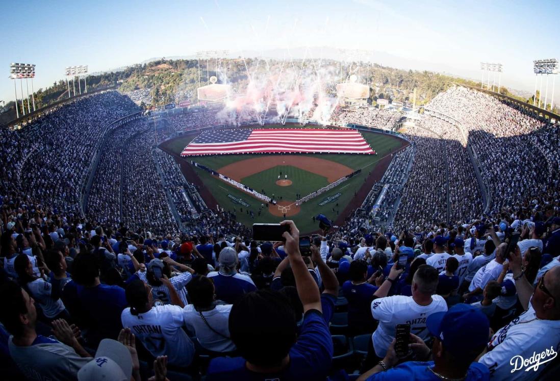 Gana Dodgers el primer juego de la Serie Mundial