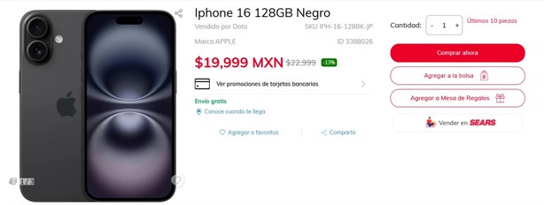 Venta Nocturna de Sears: Modelos de iPhone con descuento