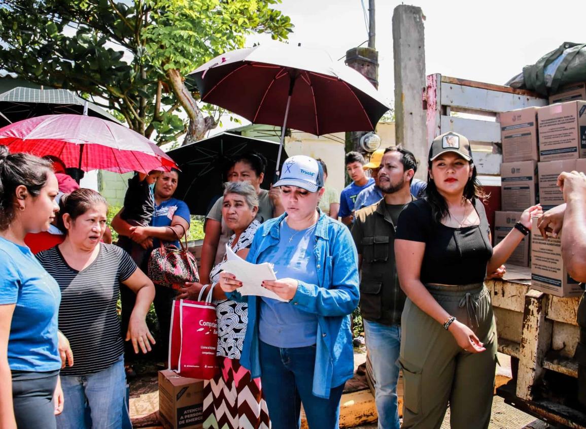 Sigue atención de la población en San Andrés Tuxtla