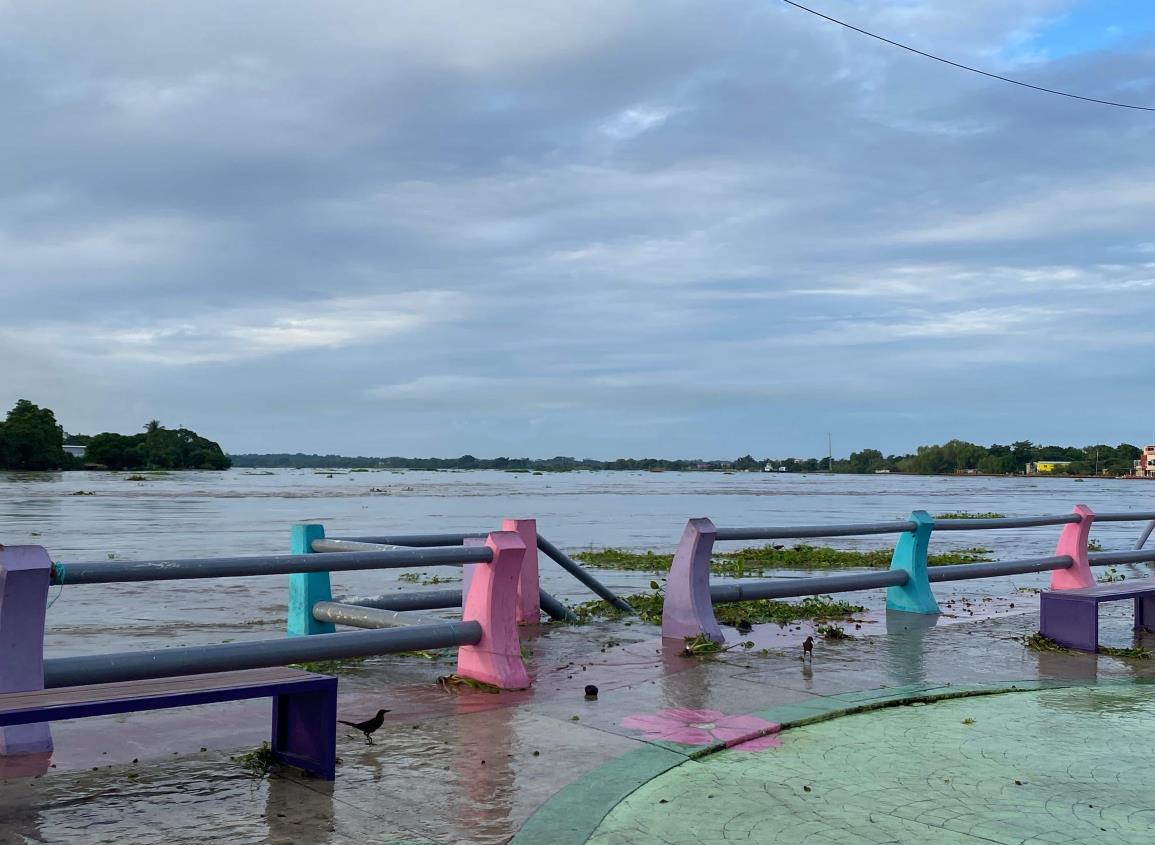 Gana terreno el río Coatzacoalcos en Minatitlán ¿qué calle está más inundada?