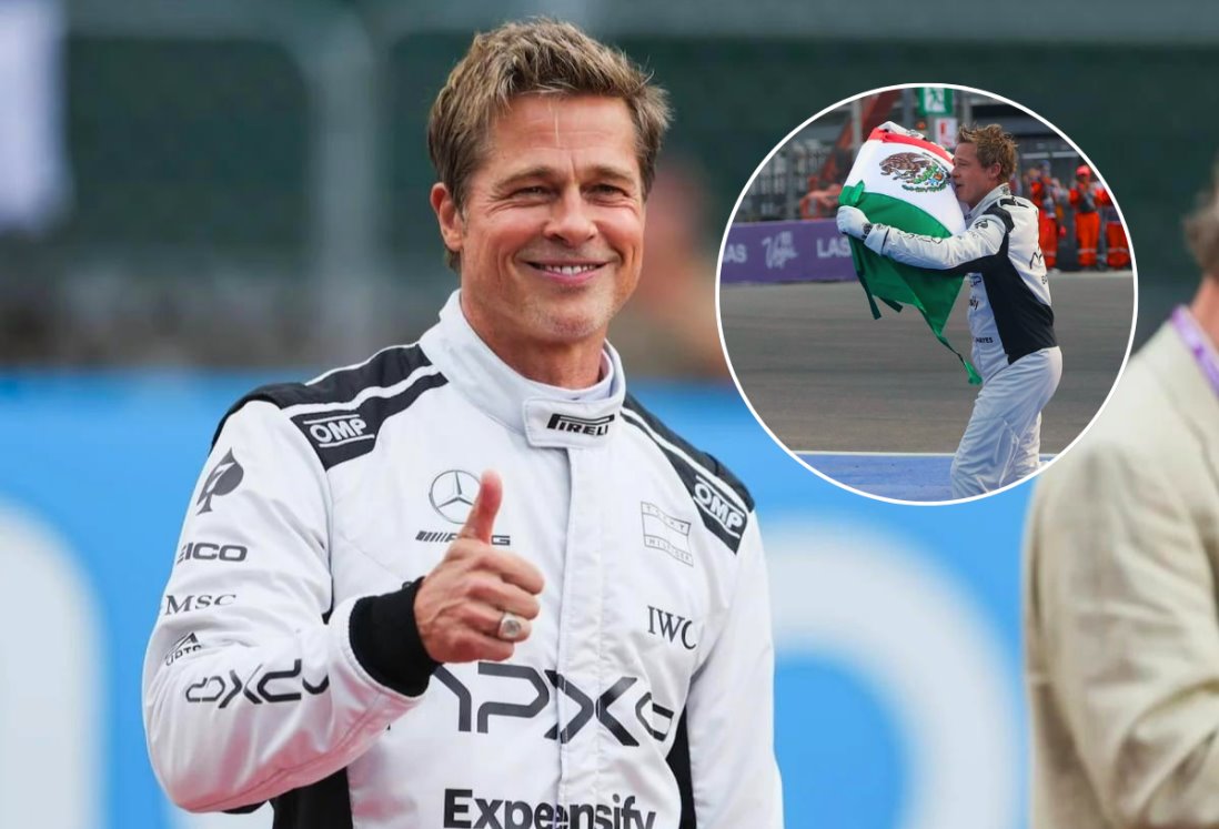 ¡Brad Pitt en el Gran Premio de México! Esta es la película que está filmando | VIDEO