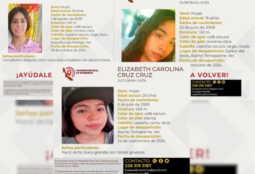 ¡Se buscan!: desaparecen dos menores y una joven en el norte de Veracruz