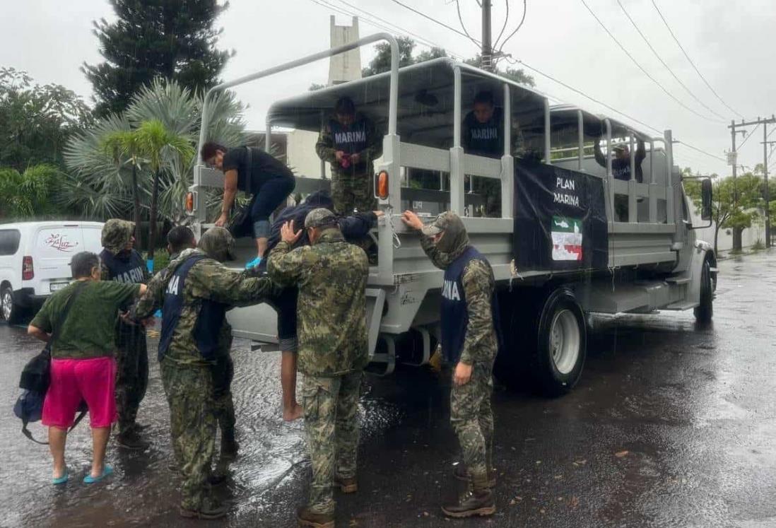 Más de mil veracruzanos afectados por lluvias están resguardados en refugios