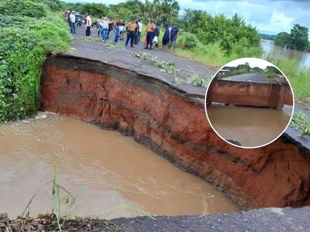 Alerta en carretera de Veracruz, así se abrió el mega socavón que hizo colapsar un puente I VIDEO