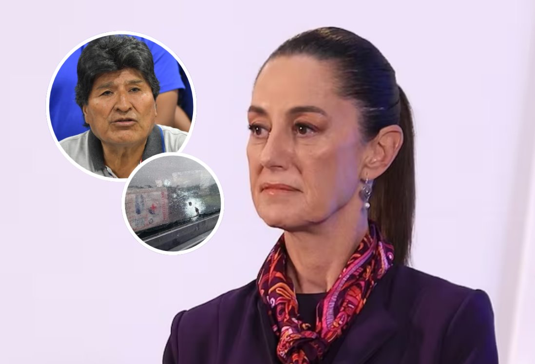 Claudia Sheinbaum reprueba atentado contra Evo Morales, expresidente de Bolivia