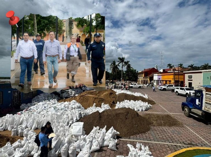 Tras más de una semana de emergencia, Cuitláhuac García hace acto de presencia por inundaciones en Tlacotalpan