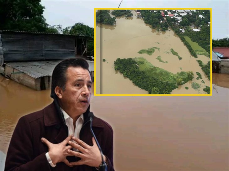 Veracruz clama ayuda por inundaciones, pero Cuitláhuac García atiende emergencia por redes sociales