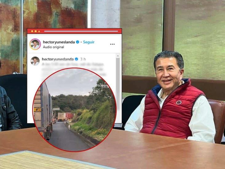 Héctor Yunes, entre los afectados por caos vial en la Xalapa-Perote (+Video)